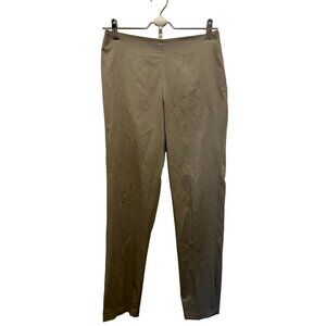 Womens Made in Italy Davide Cenci Green Beige Cotton Pants Trousers Pants Size 4